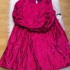 INC International Concepts Fuchsia Sequin Top